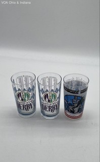 Kentucky Derby Mint Julep Glass Lot Churchill Downs 1976 & 2022 3 Pieces