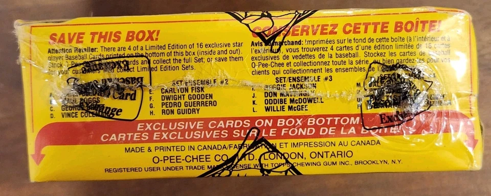 1986 O-Pee-Chee Baseball Unopened Wax Box (36 packs, BBCE Authenticated) - Image 4 of 4