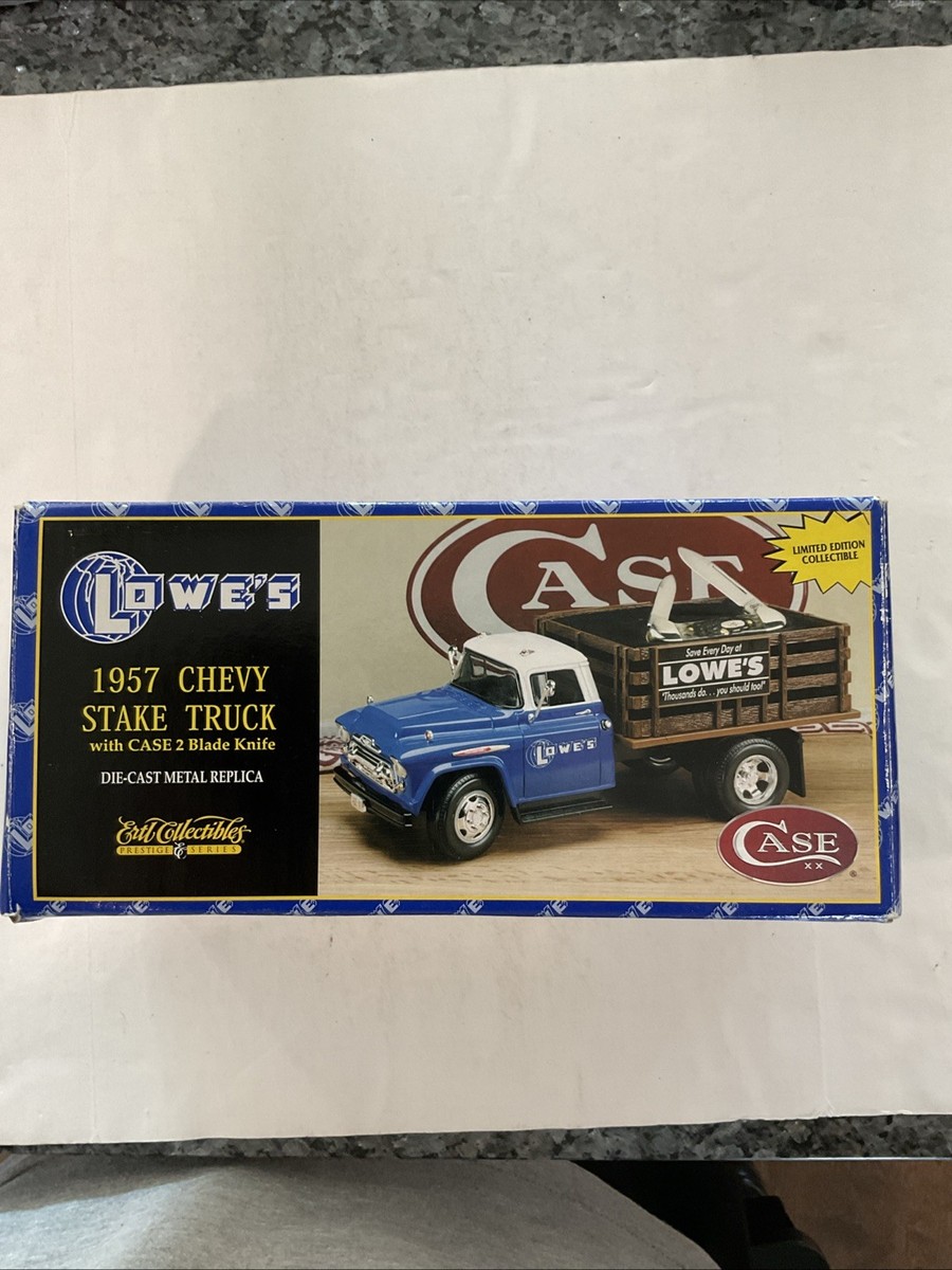 Vintage 1957 Chevy Stake Truck Die-Cast Metal Replica with Case 2