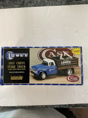 Vintage 1957 Chevy Stake Truck Die-Cast Metal Replica with Case 2