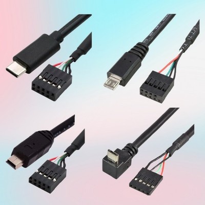 Mini USB Micro USB Kabel Adapter Stecker auf micro USB Header Motherboard Buchse