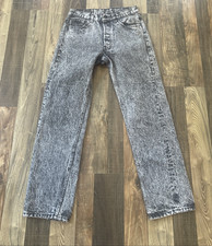 Vintage USA Levi s 501 Black Acid Wash Jeans W28 L30 501-0686 Button Fly 90s