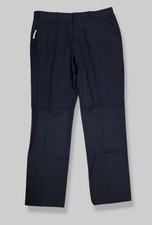  211 Perry Ellis Portfolio Men Blue Fit Flat Front Trousers Dress Pants 38W 30L