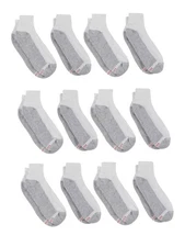 Hanes Men's Double Tough Durability Ankle Socks, 12-Pack, Size 12-14