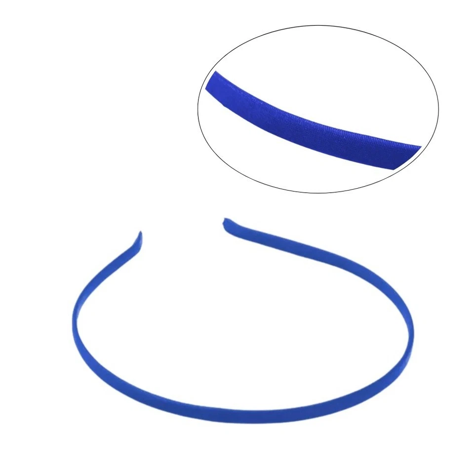 5mm Thin Narrow Satin Feel Metal Alice Hair Band Headband Colour Choices - Image 2 of 4