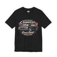 1968 Chevrolet Camaro T-shirt Black Classic Car Gift For Dad American Pride