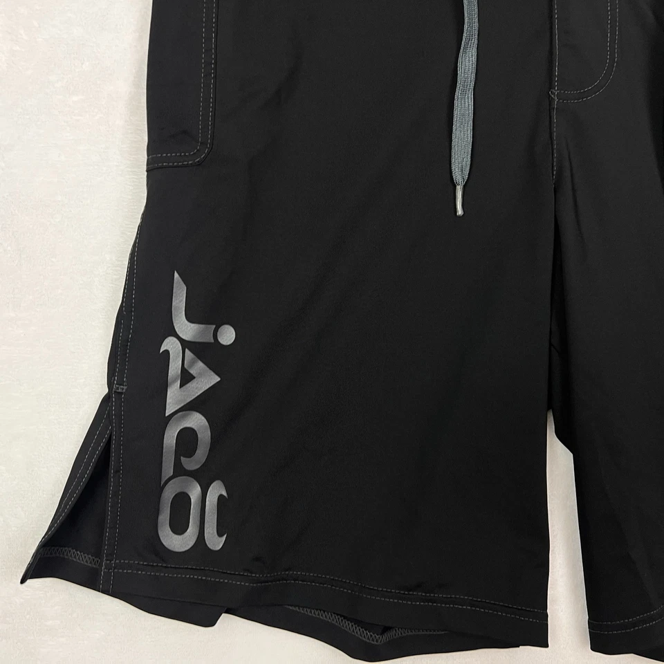 Pantalones Cortos Jaco MMA Para Hombres 34 Negro Entrenamiento Lucha Jiu Jitsu Cordón Agarre Foto 3 de 4
