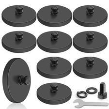10Pcs Rubber Coated Anti-Scratch Mounting Magnets, 30LBS Strong Neodymium Mag...