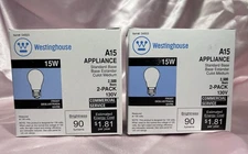 Westinghouse / Appliance / 15 W / Frosted Light Bulbs - 2 Packs /4 Bulbs