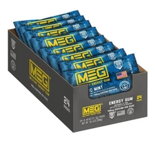 Military Energy Gum Arctic Mint 100mg Chewing Gum 24 Packs Of 5 Pieces Each