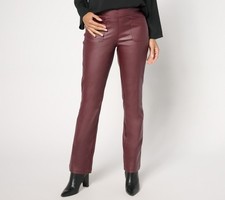 Belle by Kim Gravel Regular Rebelleious Coated Twill Baby Boot Pant Winetasting