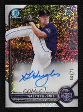 2022 Bowman Draft Chrome Pick Sparkle Refractor 44/71 Gabriel Hughes Auto 0vg0