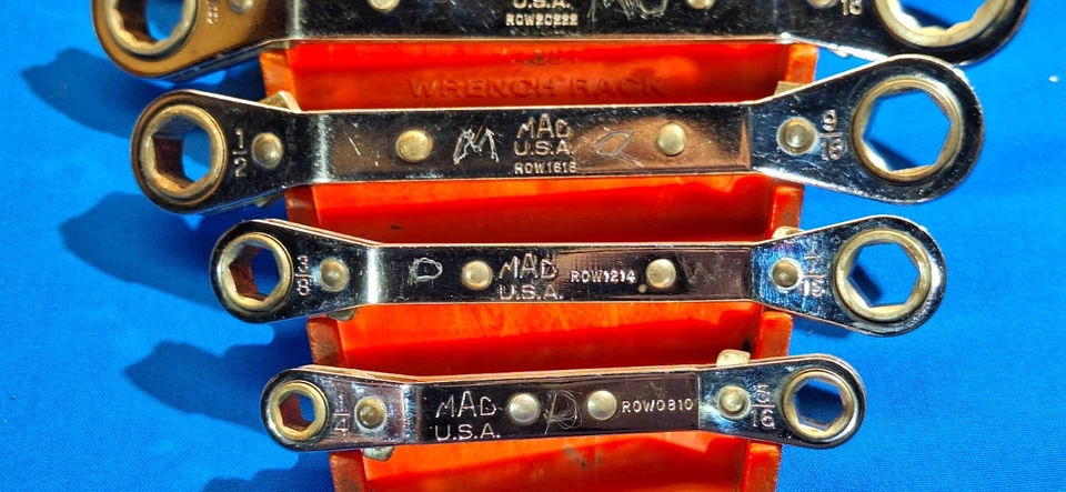 Mac Tools 5 piece SAE reversible offset ratchet wrench set 6 & 12pt 7/8" - 1/4" - Image 3 of 4