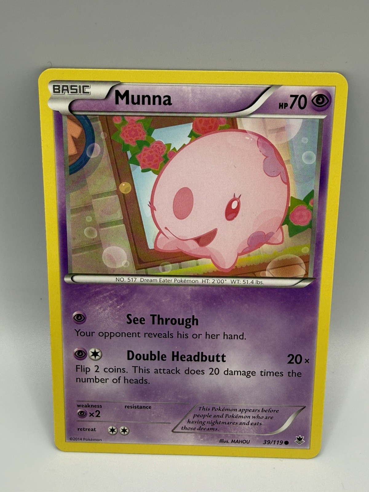 MUNNA PHANTOM FORCES SET POKEMON CARD 39/119 