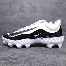 NIKE Alpha Huarache Elite 4 Low MCS Baseball Cleats Mens 11.5 White FD6255-101