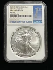 2021 $1 Type 2 Burnished American Silver Eagle NGC MS70 1st Day 1st Label