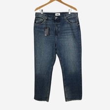 NEW PAIGE Sawyer Jeans In Matchstick 33 High Rise Covered Button Fly MSRP 259