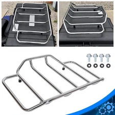 Chrome Tour Luggage Top Rack For Harley  luggage trunk Road King Street Glide