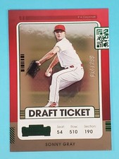 2021 Panini Contenders Draft Ticket GREEN FOIL Sonny Gray Reds #58 14/299 ⚾