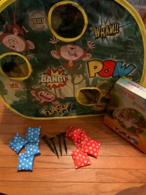 NEW 3 in 1 Bean Bag Toss Game for Toddlers Indoor/outdoor play. Multi-Colored