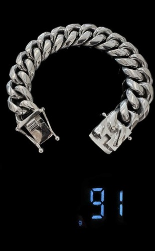 18mm Cuban Miami KILO Link Bracelet Stainless Steel - 7" Length HEAVY 91grams