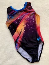 Cirque Du Soleil GK ELITE Gymnastics Leotard SOLAR FLARE Sequin BLING Leo  CL