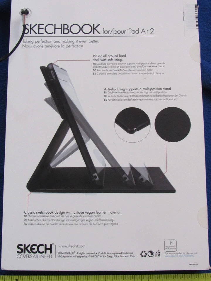 Skechbook Folding Folio Case - Black New For iPad Air 2 Computer Notes Cover - Image 3 of 4