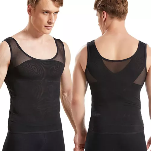 Corsetto superiore uomo miglior dimagrante body shaper trimmer controllo pancia serbatoio cintura maschio - Foto 19 di 31
