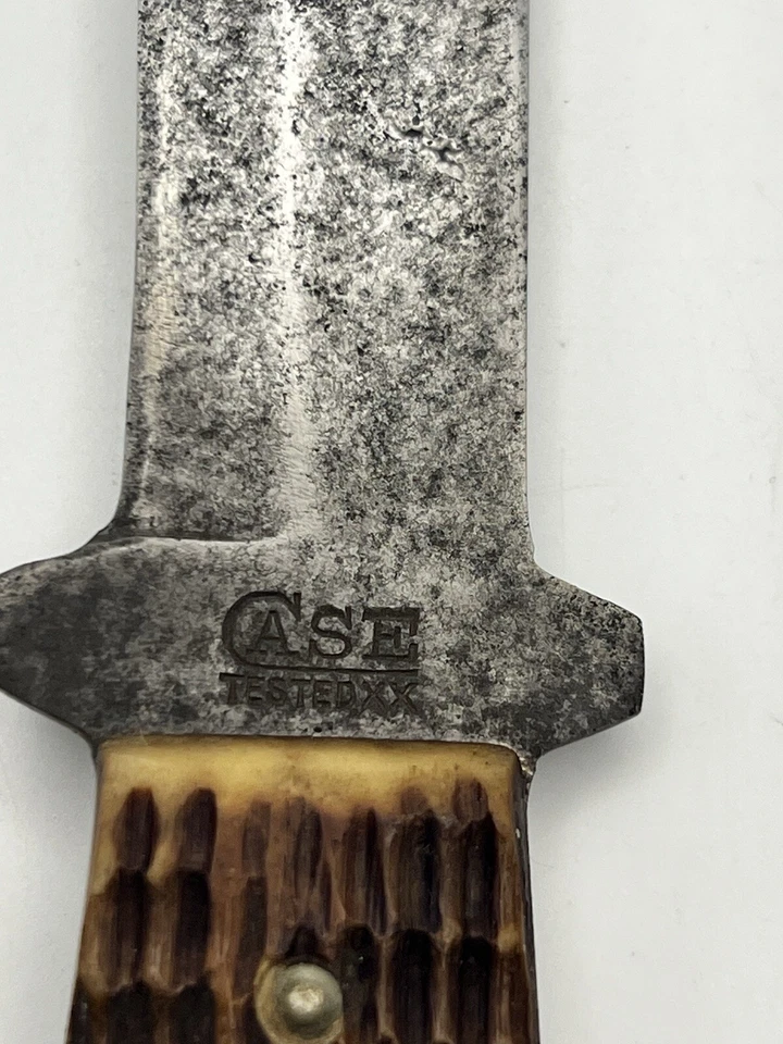 Vintage 1920 -1939 CASE's TESTED XX scarce GREEN BONE Pig sticker Hunting Knife - Image 2 of 4