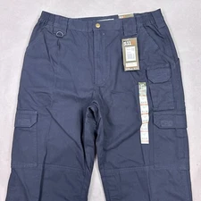 5.11 Tactical Pants Men 36x32 Blue Cargo Duty Workwear Utility Ins Altered 31 In