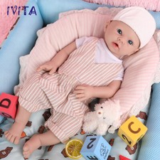 IVITA 20" Lovely Smile Boy Infant Lifelike Reborn Baby Full Body Silicone Doll