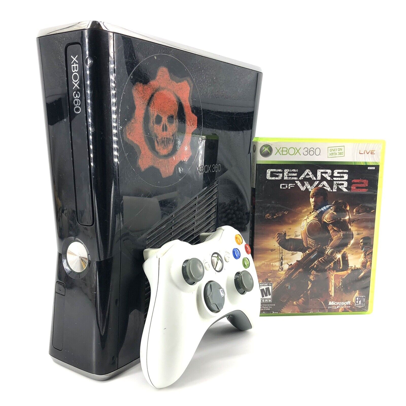 XBox 360 - Gears of War console, 2 controllers, 9 games for Sale