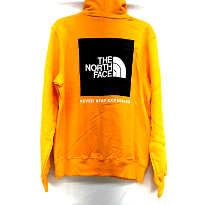 NWT The North Face Men's Sz Small Graphic Hoodie Cone Orange | eBay