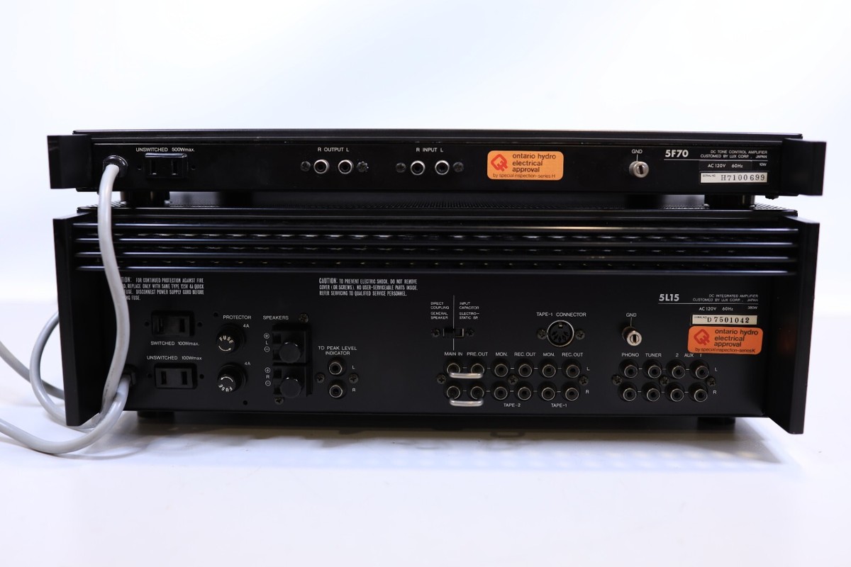 COMBO Vintage Luxman Stereo Amplifier Model 5L15 & Reamp 5F70
