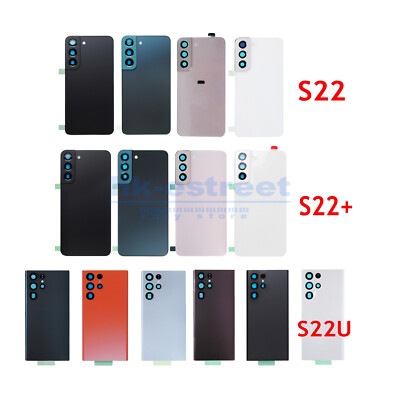 For Samsung Galaxy S22 S22+ S22 Ultra Rear Housing Battery Door Back Cover Glass