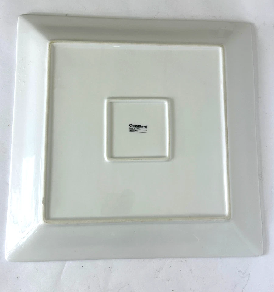 Crate & Barrel Platter Square 14 Inch Plate White Great Condition - Image 2 of 4