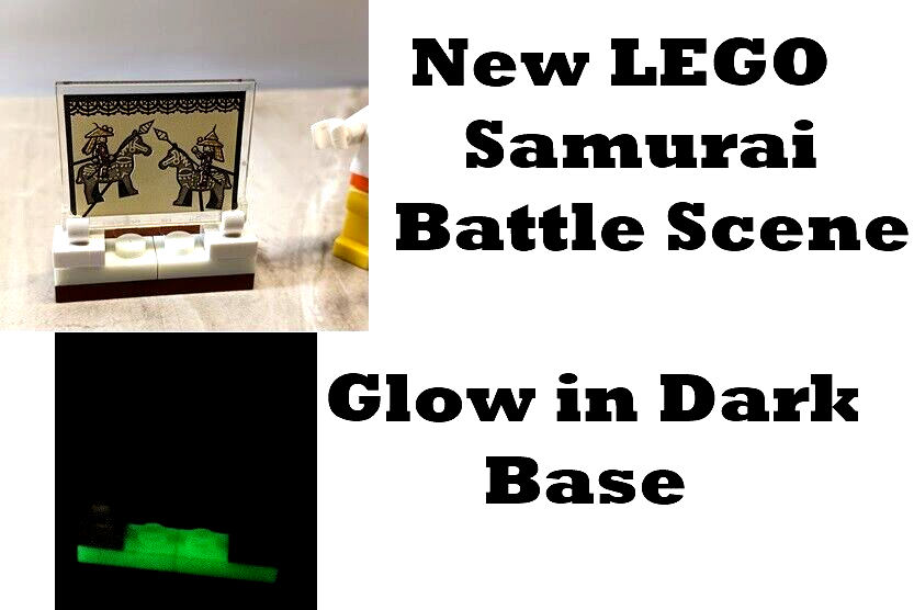 New LEGO Samurai Painting Ninja Battle Scene Printed Glow in the