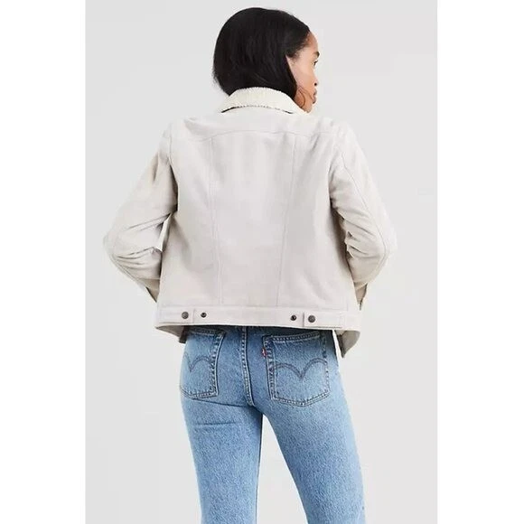 Levi's suede shop sherpa