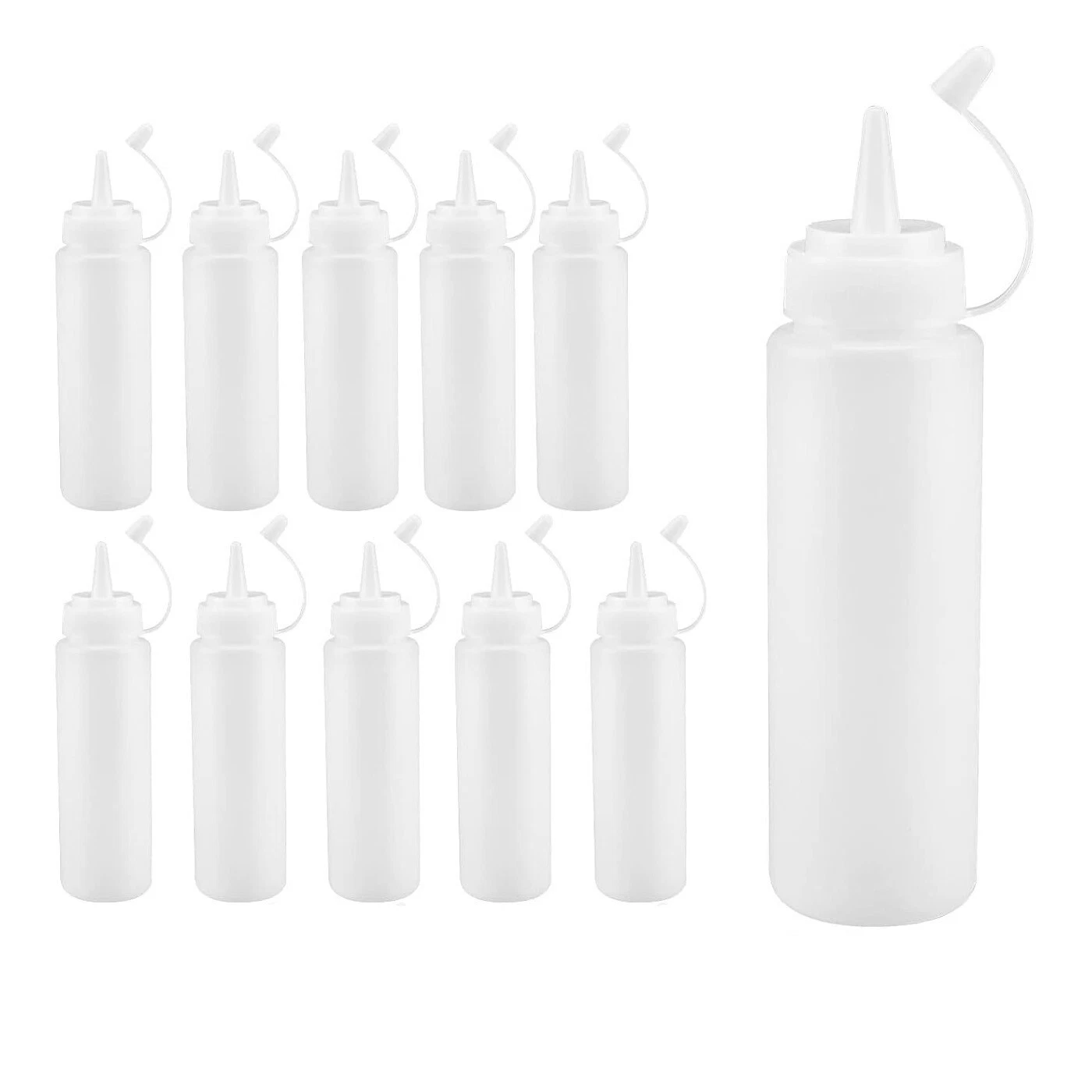 10 x 800ml Squeeze Sauce Bottles, Sauce Dispensers for Condiments 28oz Ketchup,.