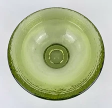 Fire & Light Recycled Glass 10.5" Wide Lipped Bowl Olive Green 1st Quality