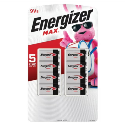 Energizer Max 9V Batteries- 8 pack