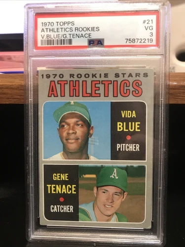 1970 Athletics Rookies Topps #21 V Blue/G Tenace Graded PSA 3 VG