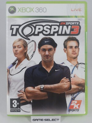 Top Spin 3 Tennis microsoft xbox 360 pal Eu Eur - - Original Komplett
