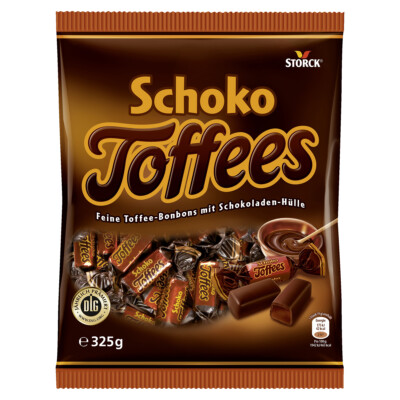 Storck Schoko Toffees einzeln gewickelt mit Schokoladenüberzug 325g