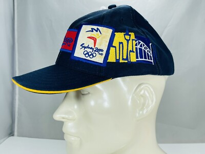 Sidney 2000 Olympics Black Baseball Cap Hat Embroidered Australia Snapback NWT