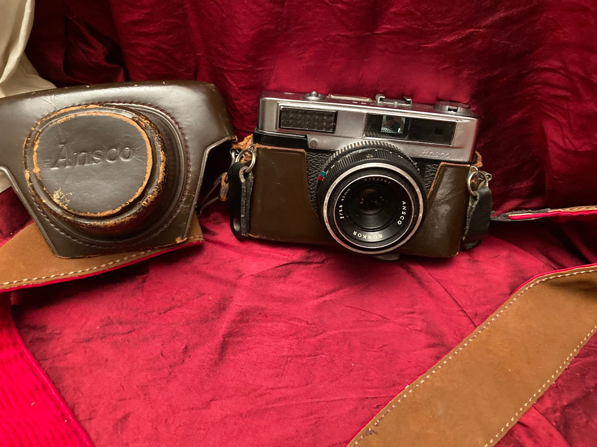 Vintage Ansco Anscoset 35mm Camera w/2.8 45 MM Rokkor Lens | eBay