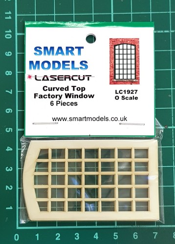 LC27 - Laser Cut Curved Top Factory Window O scale pack of 6 Smart Models - Picture 4 of 4
