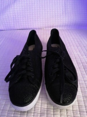 Converse All Star Gr.37,5 Schwarz Damen aus Leder, ein mal  getragen