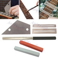 6Pcs Guitar Luthier Tool Kit Fret Crowning File Fret Rocker Fingerboard Guard