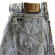 Vintage LEE Riders Union Made USA Stonewashed Blue Denim Jeans - Fits 34x28
